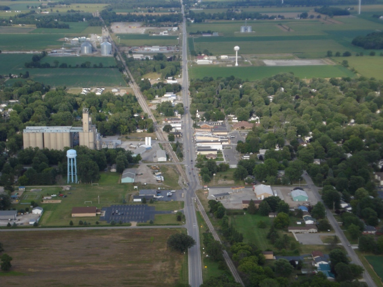 Aerial View of town