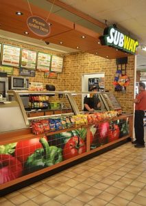 Inside the Subway Restaurant